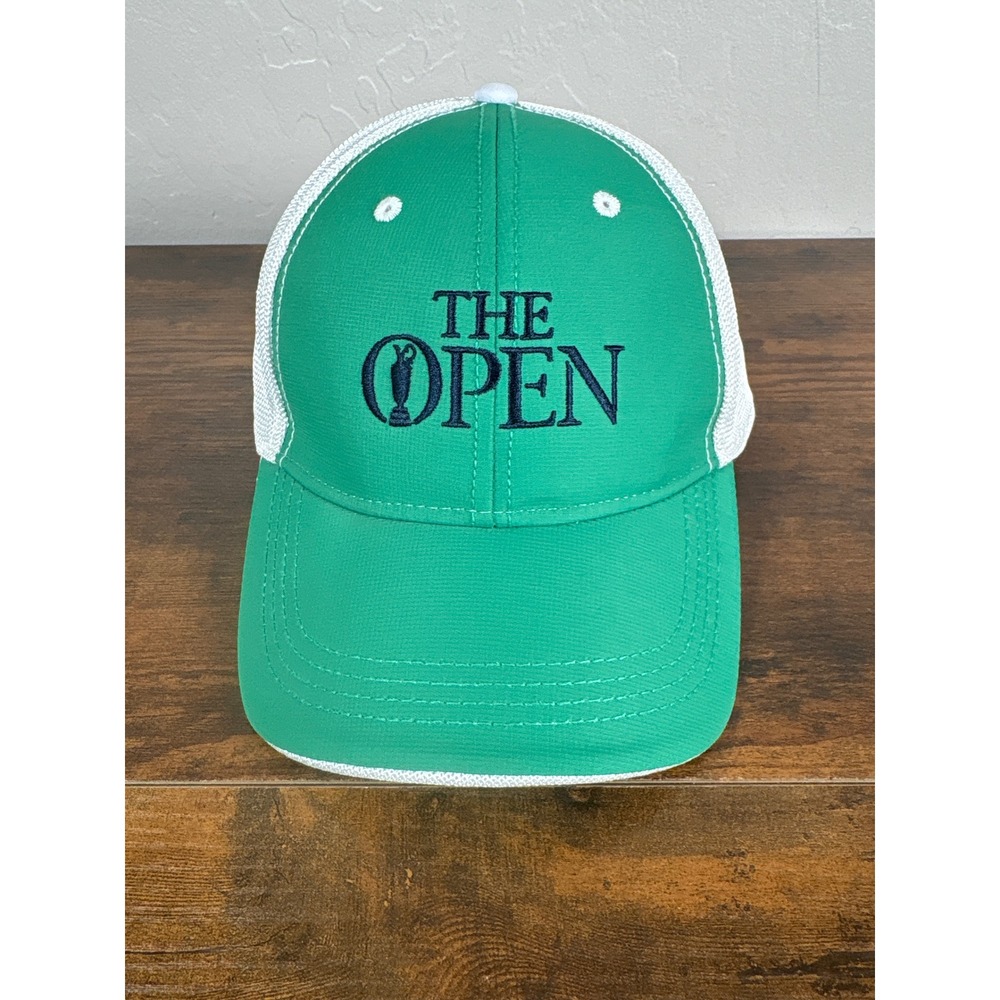 Ahead Performance The Open 144th St Andrews Golf Hat Green White Mesh UPF 50+